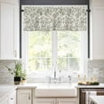 thumbnail image 2 of Spring Flowers Valances for Windows Farmhouse Kitchen Curtains Valances Rod Pocket Valance Curtains for Kitchen Windows Farmhouse Sage Green Pastoral Floral Leaf Window Valances for Bathroom 42"x18", 2 of 6