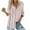 Pink, variant on FRSASU Plus Size Women Coats Womens V Neck Striped Roll Up Sleeve Button Down Blouses Tops with Pocket Loose Shirt