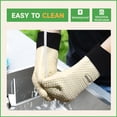 thumbnail image 3 of Guantes para asar GEEKHOM, resistentes al calor, guantes de horno, color beige, 3 of 8
