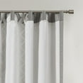 thumbnail image 2 of Gracie Mills Chenille Stripe Curtain Panel Gray Cotton Lined Rod Pocket 84", 2 of 2