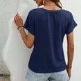 thumbnail image 6 of Women Blouses Womens Soft Tee Shirts Shirt Workout Women Long Sleeve Mens Shirts 5 Short Petite Long Sleeve Tops Tunic Sweater Juniors Slim Fit Womens Tunic Tips Athletic Spandex Navy M, 6 of 9