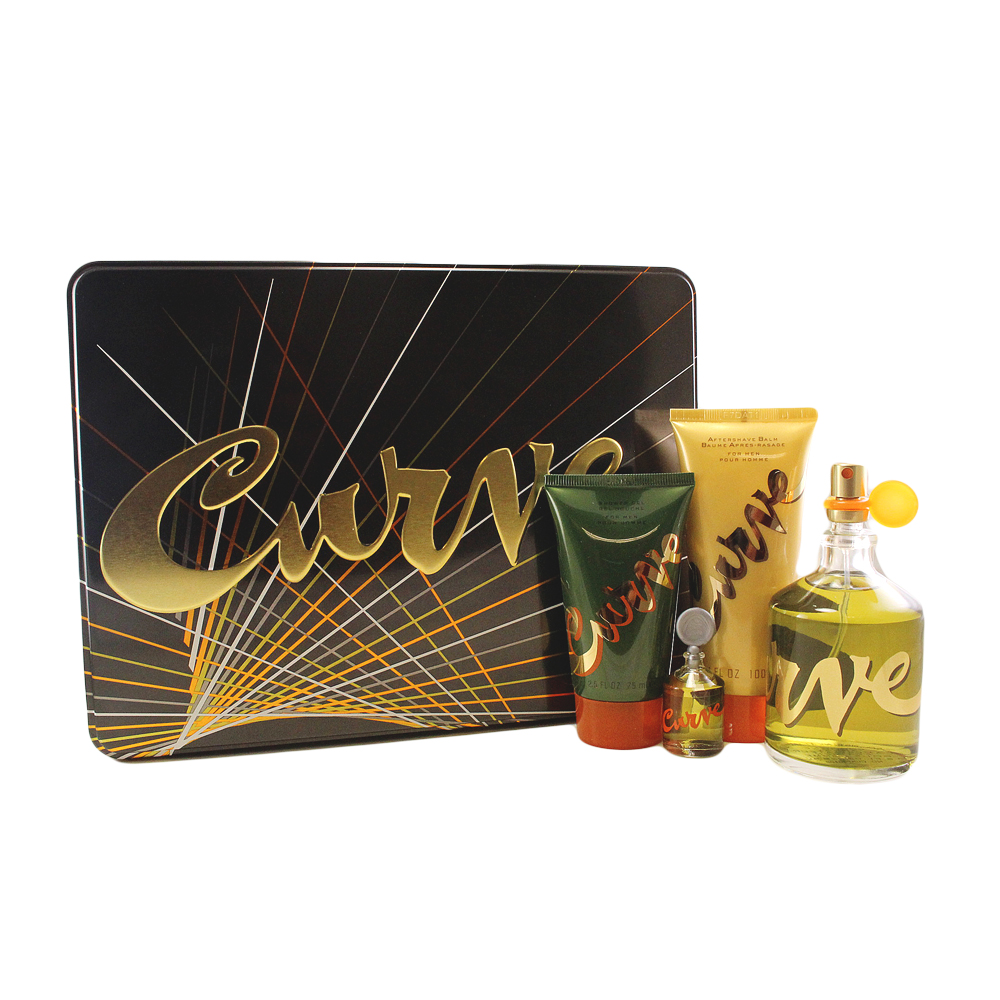 Curve 4 Pc. Gift Set ( Cologne Spray 4.2 Oz + Mini 0.25 Oz + After ...