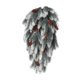 thumbnail image 3 of Planta colgante artificial, forma de lágrima, decoración navideña, corona de invierno para fiesta temática, jardín, fiesta de inauguración de la casa. Blanco con conos, 3 of 8