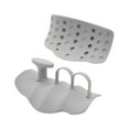 thumbnail image 3 of 2 almohadillas de agarre para levantamiento de pesas, ergonómicas, antideslizantes y flexibles de silicona. gris, 3 of 9