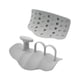 thumbnail image 3 of 2 agarres para levantamiento de pesas, agarres flexibles antideslizantes para entrenamiento, barra de pesas sin dedos gris, 3 of 9