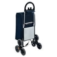 thumbnail image 2 of Gymax Folding Stair Climbing Shopping Cart Utility Hand Truck w/ Removable Bag & Handle Navy, 2 of 3