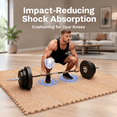 0.56in Thick 48 Sq Ft Exercise Mats 12 Tiles Upgraded Rubber Top With ...