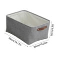 thumbnail image 3 of Foldable Fabric Storage Basket, Large Capacity Cloth Organizer Bin for Home, Clothing, Toys, and Miscellaneous Items | Portable Handle Design, Easy-Clean Gray Storage Box, 14.17x10.24x6.3 Inch, 3 of 6