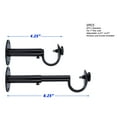 thumbnail image 3 of MERIVILLE Set of 2 Oil-Rubbed Bronze Zinc Curtain Drapery Rod Bracket for 1" Rod, Adjustable, 3 of 5
