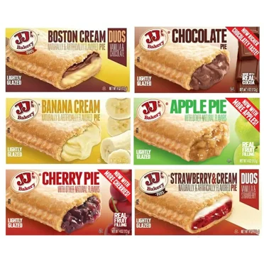 JJ's Bakery Cream Pie Variety Pack | 6 Flavors Kosher Parve (Pack of 6)