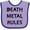 Lavender and Purple, variant on Death Metal Rules White T-shirt Boys or Girls Baby Bib