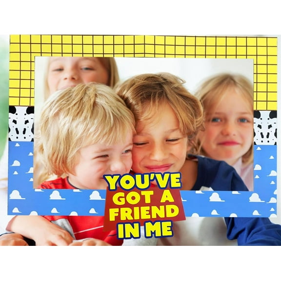 "Toy Story" Party Photo Frame Prop - Friendship-themed Woody Cloud Grid Decoration, Single-piece Set for Birthday Parties (48×68cm)