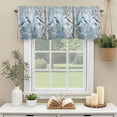 thumbnail image 3 of Blue Bird Brach Leaves Window Valance Curtain Trees Oil Painting Rod Pocket Short Curtain for Living Room, Bedroom & Kitchen Window Decor 42x18in, 3 of 8