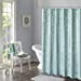 thumbnail image 3 of Raina Printed Metallic Shower Curtain 72x72"/Aqua, 3 of 9