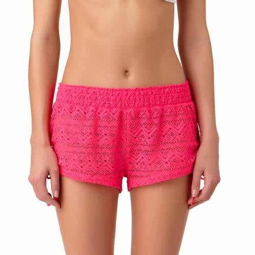 lace swim shorts cover up