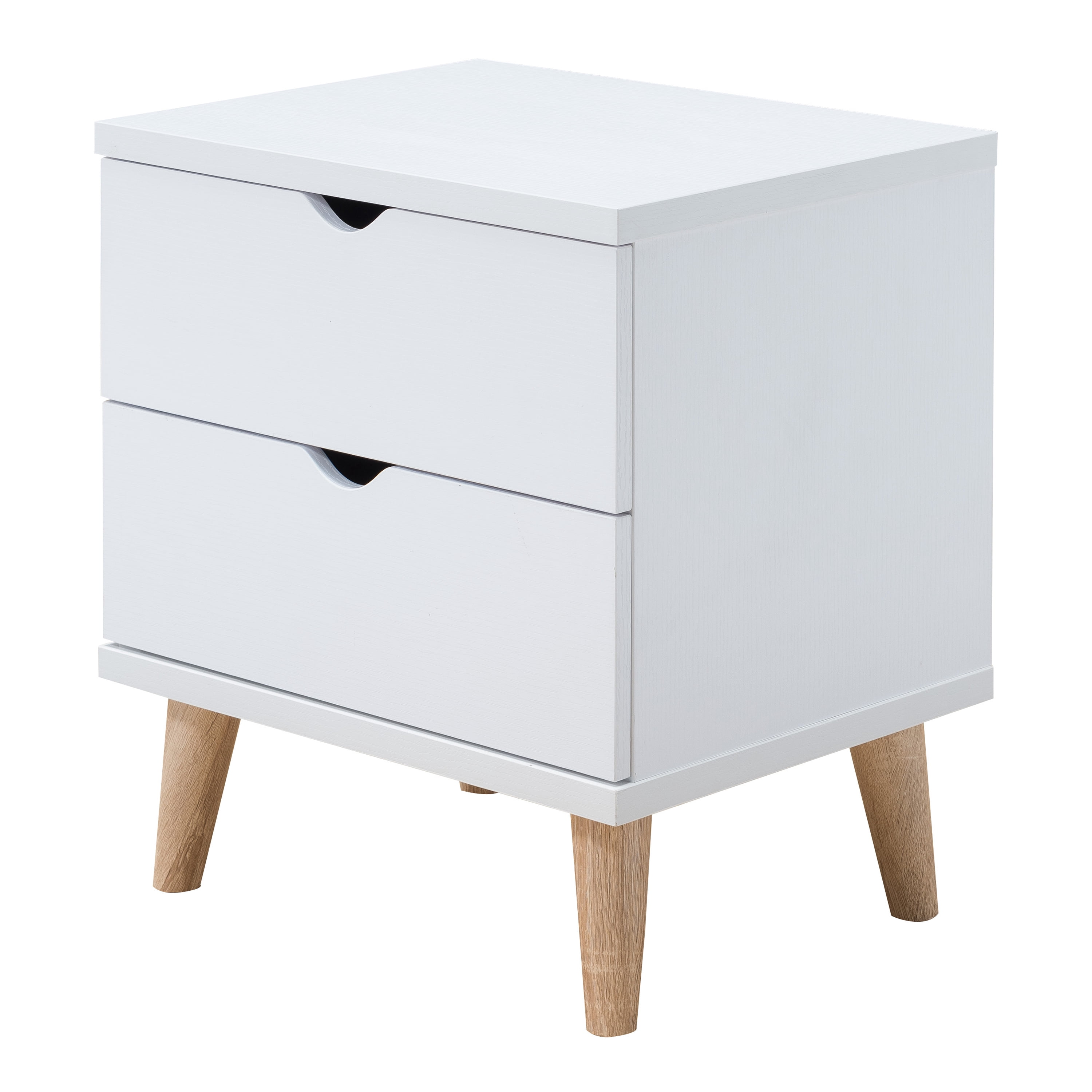 Furniture of America Enora 2-Drawer Wood White Nightstand