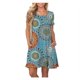 thumbnail image 1 of LYD Vestido de manga corta con costuras en el bolsillo y cuello redondo con estampado floral popular para mujer lyd modelStyleType, 1 of 2