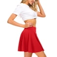 thumbnail image 7 of Urban CoCo Women's Flared Stretchy Mini Skater Skirt（Red, M）, 7 of 7