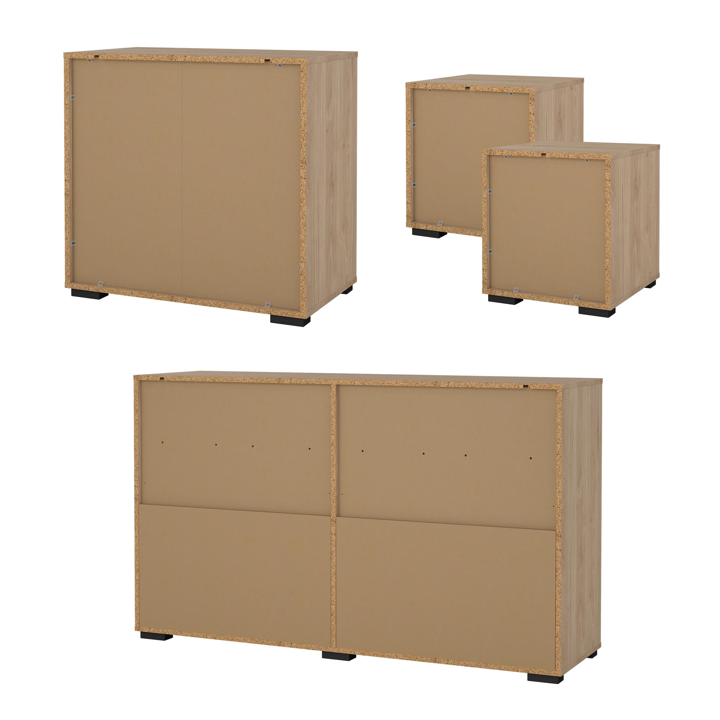 Tvilum Sofia 4-Piece Bedroom Set, Jackson Hickory