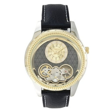 - Men's Genuine Leather Semi Automatic Watch