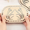 thumbnail image 5 of Cheers.US 2Pcs  Wooden Basket Bottom Oval Blank Solid Crochet Basket Wood Base for DIY Basket Weaving Supplies Craft Making Home Decoration, 5 of 7