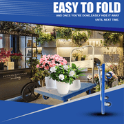 600lbs Foldable Push Cart Dolly, Capacity Platform Truck, Heavy Duty Moving Cart with PU Wheels