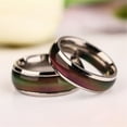 thumbnail image 6 of Soumake Mood Ring Romantic Temperature Control Stainless Steel Color Changing Gift for Couple Gifts, 6 of 8