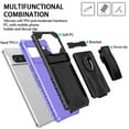 thumbnail image 4 of Heavy Duty Case for Google Pixel 9 / 9 Pro, Hybrid Military Grade Shockproof Rugged Cover with Hidden Bracket Removable Belt Clip Heat Dissipation Anti-Fall Case for Google Pixel 9 / 9 Pro, Purple, 4 of 15