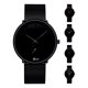 thumbnail image 1 of Reloj Crrju Hombre Diseño Ejecutivo Premium Color De La Correa Negra Con Negro, 1 of 8
