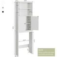 thumbnail image 2 of Sobaniilo Over The Toilet Storage Cabinet for Bathroom, Storage Organizer Over Toilet, Space Saver W/Adjustable Shelf & Open Storage Shelf, 75in, White, 2 of 7