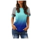 thumbnail image 1 of Blusa suelta de manga corta con cuello redondo y estampado a la moda para mujer Pompotops  hfajkhk133680, 1 of 9
