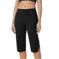 thumbnail image 4 of High Waisted Capri Leggings for Women-Side Split Yoga Capris Pants No See Through Tummy Control Cycling Workout Yoga Capris Pants with Pockets, 4 of 7