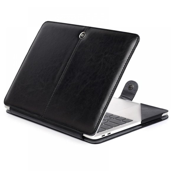 Premium PU Leather Book Folio Protective Stand Cover Sleeve for MacBook Pro 16 Inch Compatible Model A2141