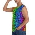 thumbnail image 3 of Balery Multicolored Butterflies Men's Sleeveless Muscle Shirts Workout Tank Top, Moisture Wicking, Odor Protection-XX-Large, 3 of 8