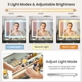 thumbnail image 6 of PamapicLife 3-Drawer Makeup Vanity Desk with 43" Mirror, LED Light Strips & Charging Station, 6 of 6