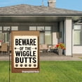 thumbnail image 3 of Joocar Beware Of The Wiggle Butts Linen Garden Flag For Spring Summer Home Outdoor Garden Yard Door Decor 12x18 Inch, 3 of 5