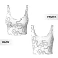 thumbnail image 5 of Haiem Hand Drawn Snake Pattern Womens Sports Bra - U Neck Padded Low Impact Yoga Bra Workout Crop Top Gym Moisture-Wicking Workout Vest -Large, 5 of 9