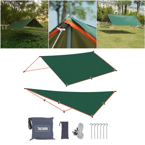 Lona impermeable DYNWAVEMX Lona para tienda hamaca fuerte toldo para lluvia 300x500cm Lona de carpa Ripstop