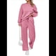 thumbnail image 1 of Traje de Dos Piezas para Mujer: Sudadera de Larga y Pantalón de Otoño. Traje Informal. Rosa S, 1 of 10
