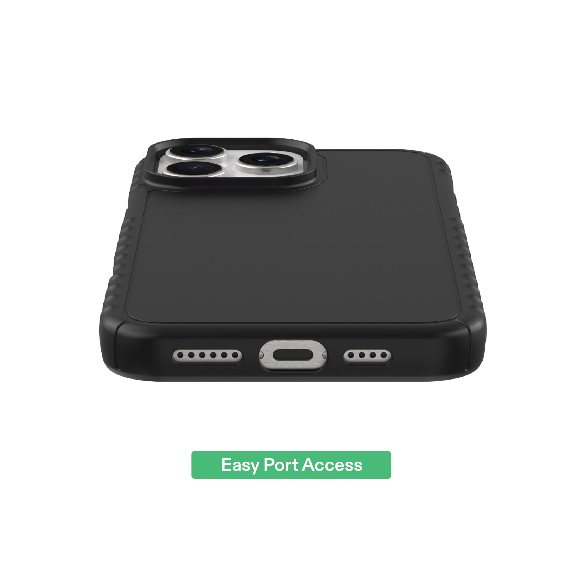 onn Protective Gel Phone Case for iPhone 16 Pro - Black
