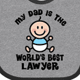 thumbnail image 4 of Inktastic Dad is Worlds Best Lawyer Boys Baby Bib, 4 of 4