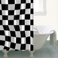 thumbnail image 4 of Black and White Checkered Pattern Shower Curtain 36"x72" ,Bathroom Decorative Shower Curtains Set with 12 Hooks,Modern Waterproof Washable Shower Curtain, 4 of 6