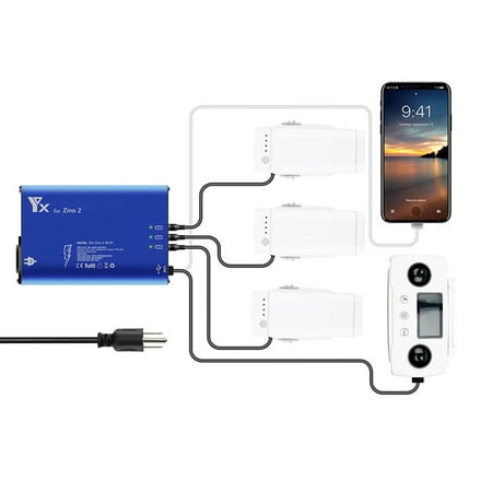 

KEUSN Portable Battery Charger Multi-charger for Hubsan Zino 2 Accessories New