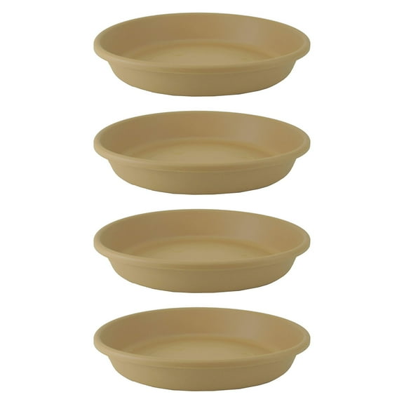 The HC Companies 21 In Planter Saucer for Classic Pots, Sandstone, 4 Pack