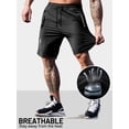 thumbnail image 4 of Men's Athletic Shorts Lightweight Sport,Gym,Workout，Running Jogging Shorts Quick Dry with Zipper Pockets, 4 of 6