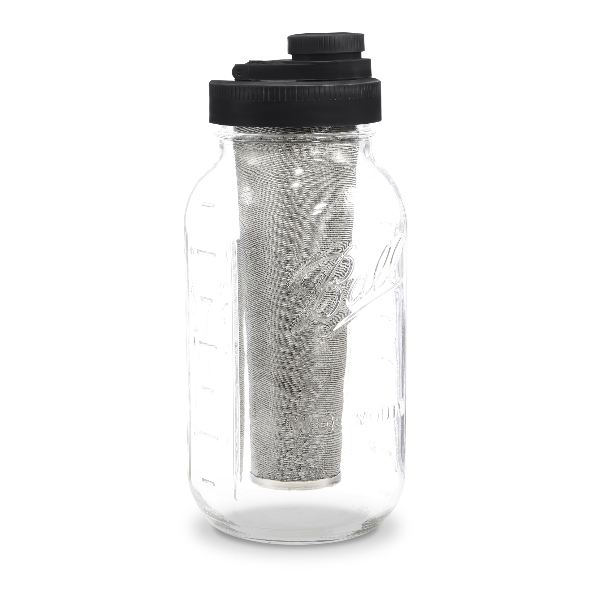 Stainless Steel Filter for Use With 2 Quart Wide Mouth Mason Jars 