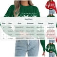 thumbnail image 3 of Odbmxy Long Sleeve Christmas Sweaters for Women Plus Size Women's Christmas Tops Winter Festivals Loose Red Sweaters, 3 of 8