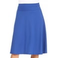 thumbnail image 5 of Women's Casual Solid  Knee Length Flare A-line Skirt with Elastic Waistband, 5 of 6