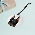 thumbnail image 3 of WIRESTER 2.75 inch Double-Sided Metal Aluminum Christmas Ornament, Festive Tree Decor for Mom, Dad & Loved One - Animal Black Rust Doberman Pinscher Dog, 3 of 6
