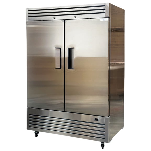 Commercial Reach in Refrigerator, 54" x 32" x 82.5", 47 Cubic Ft, Double Door Stainless Steel Fridge, for Restaurant